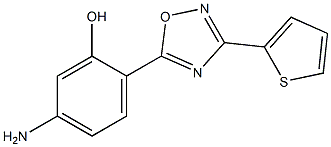 5-amino-2-[3-(thiophen-2-yl)-1,2,4-oxadiazol-5-yl]phenol 구조식 이미지