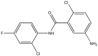 5-amino-2-chloro-N-(2-chloro-4-fluorophenyl)benzamide 구조식 이미지