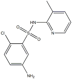 5-amino-2-chloro-N-(3-methylpyridin-2-yl)benzene-1-sulfonamide 구조식 이미지