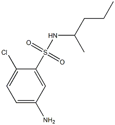 5-amino-2-chloro-N-(pentan-2-yl)benzene-1-sulfonamide 구조식 이미지