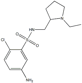 5-amino-2-chloro-N-[(1-ethylpyrrolidin-2-yl)methyl]benzene-1-sulfonamide 구조식 이미지