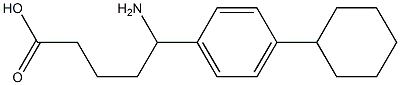5-amino-5-(4-cyclohexylphenyl)pentanoic acid Structure