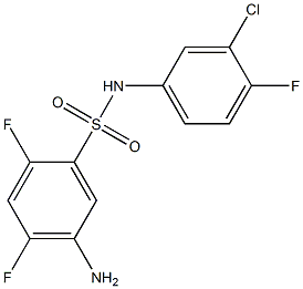 5-amino-N-(3-chloro-4-fluorophenyl)-2,4-difluorobenzene-1-sulfonamide 구조식 이미지