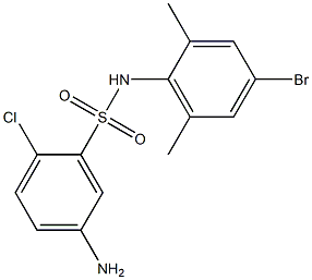 5-amino-N-(4-bromo-2,6-dimethylphenyl)-2-chlorobenzene-1-sulfonamide 구조식 이미지