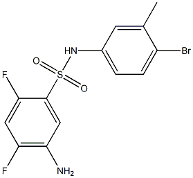 5-amino-N-(4-bromo-3-methylphenyl)-2,4-difluorobenzene-1-sulfonamide 구조식 이미지