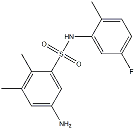 5-amino-N-(5-fluoro-2-methylphenyl)-2,3-dimethylbenzene-1-sulfonamide 구조식 이미지