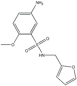 5-amino-N-(furan-2-ylmethyl)-2-methoxybenzene-1-sulfonamide 구조식 이미지