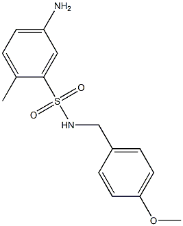 5-amino-N-[(4-methoxyphenyl)methyl]-2-methylbenzene-1-sulfonamide 구조식 이미지
