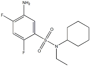 5-amino-N-cyclohexyl-N-ethyl-2,4-difluorobenzene-1-sulfonamide Structure