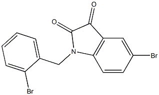 5-bromo-1-[(2-bromophenyl)methyl]-2,3-dihydro-1H-indole-2,3-dione Structure