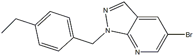 5-bromo-1-[(4-ethylphenyl)methyl]-1H-pyrazolo[3,4-b]pyridine 구조식 이미지