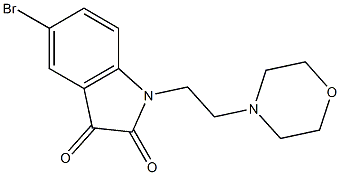 5-bromo-1-[2-(morpholin-4-yl)ethyl]-2,3-dihydro-1H-indole-2,3-dione Structure