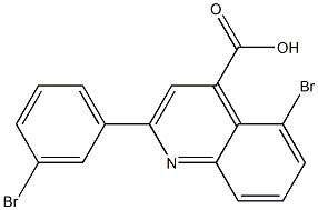 5-bromo-2-(3-bromophenyl)quinoline-4-carboxylic acid 구조식 이미지