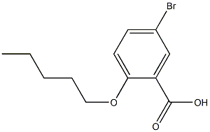 5-bromo-2-(pentyloxy)benzoic acid 구조식 이미지