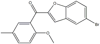 5-bromo-2-[(2-methoxy-5-methylphenyl)carbonyl]-1-benzofuran 구조식 이미지