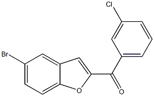 5-bromo-2-[(3-chlorophenyl)carbonyl]-1-benzofuran 구조식 이미지