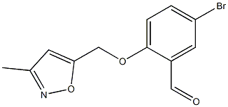 5-bromo-2-[(3-methyl-1,2-oxazol-5-yl)methoxy]benzaldehyde 구조식 이미지