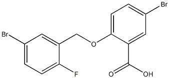 5-bromo-2-[(5-bromo-2-fluorophenyl)methoxy]benzoic acid 구조식 이미지