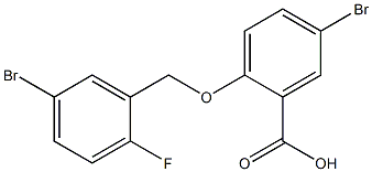 5-bromo-2-[(5-bromo-2-fluorophenyl)methoxy]benzoic acid Structure