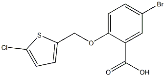 5-bromo-2-[(5-chlorothiophen-2-yl)methoxy]benzoic acid 구조식 이미지