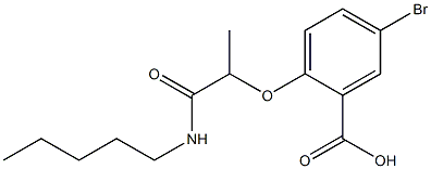 5-bromo-2-[1-(pentylcarbamoyl)ethoxy]benzoic acid 구조식 이미지