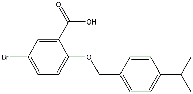 5-bromo-2-{[4-(propan-2-yl)phenyl]methoxy}benzoic acid 구조식 이미지