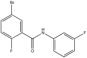 5-bromo-2-fluoro-N-(3-fluorophenyl)benzamide 구조식 이미지