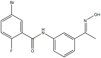 5-bromo-2-fluoro-N-{3-[1-(hydroxyimino)ethyl]phenyl}benzamide 구조식 이미지