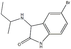 5-bromo-3-(butan-2-ylamino)-2,3-dihydro-1H-indol-2-one 구조식 이미지