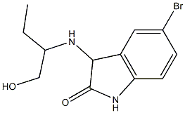 5-bromo-3-[(1-hydroxybutan-2-yl)amino]-2,3-dihydro-1H-indol-2-one 구조식 이미지