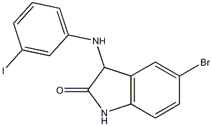 5-bromo-3-[(3-iodophenyl)amino]-2,3-dihydro-1H-indol-2-one 구조식 이미지