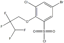5-bromo-3-chloro-2-(2,2,3,3-tetrafluoropropoxy)benzene-1-sulfonyl chloride 구조식 이미지