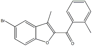 5-bromo-3-methyl-2-[(2-methylphenyl)carbonyl]-1-benzofuran 구조식 이미지