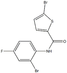 5-bromo-N-(2-bromo-4-fluorophenyl)thiophene-2-carboxamide 구조식 이미지