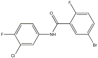 5-bromo-N-(3-chloro-4-fluorophenyl)-2-fluorobenzamide Structure