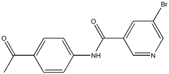 5-bromo-N-(4-acetylphenyl)pyridine-3-carboxamide Structure