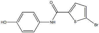 5-bromo-N-(4-hydroxyphenyl)thiophene-2-carboxamide 구조식 이미지
