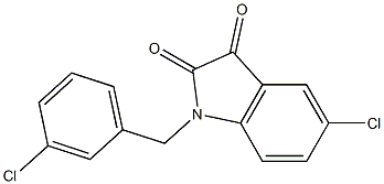 5-chloro-1-[(3-chlorophenyl)methyl]-2,3-dihydro-1H-indole-2,3-dione 구조식 이미지