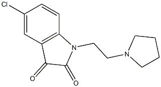 5-chloro-1-[2-(pyrrolidin-1-yl)ethyl]-2,3-dihydro-1H-indole-2,3-dione 구조식 이미지