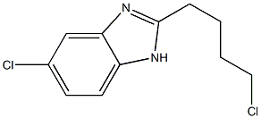 5-chloro-2-(4-chlorobutyl)-1H-1,3-benzodiazole 구조식 이미지