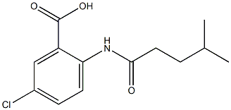 5-chloro-2-(4-methylpentanamido)benzoic acid 구조식 이미지