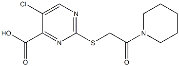 5-chloro-2-[(2-oxo-2-piperidin-1-ylethyl)thio]pyrimidine-4-carboxylic acid 구조식 이미지