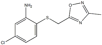 5-chloro-2-{[(3-methyl-1,2,4-oxadiazol-5-yl)methyl]sulfanyl}aniline 구조식 이미지