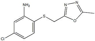 5-chloro-2-{[(5-methyl-1,3,4-oxadiazol-2-yl)methyl]sulfanyl}aniline Structure