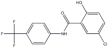 5-chloro-2-hydroxy-N-[4-(trifluoromethyl)phenyl]benzamide Structure