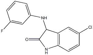 5-chloro-3-[(3-fluorophenyl)amino]-2,3-dihydro-1H-indol-2-one 구조식 이미지