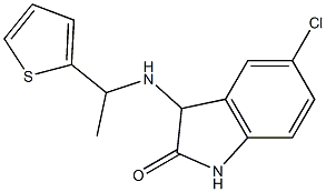 5-chloro-3-{[1-(thiophen-2-yl)ethyl]amino}-2,3-dihydro-1H-indol-2-one 구조식 이미지