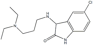 5-chloro-3-{[3-(diethylamino)propyl]amino}-2,3-dihydro-1H-indol-2-one 구조식 이미지