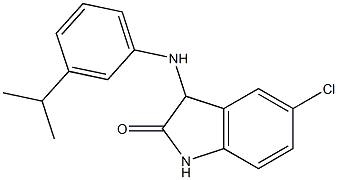 5-chloro-3-{[3-(propan-2-yl)phenyl]amino}-2,3-dihydro-1H-indol-2-one Structure