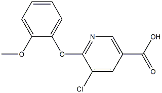 5-chloro-6-(2-methoxyphenoxy)nicotinic acid Structure